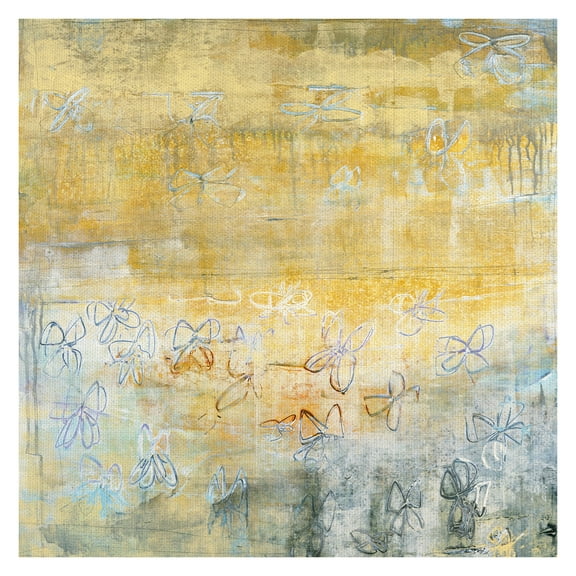 Masterpiece Art Gallery Butterfly Flutter 2 by Maeve Harris Canvas Art Print 35" x 35"