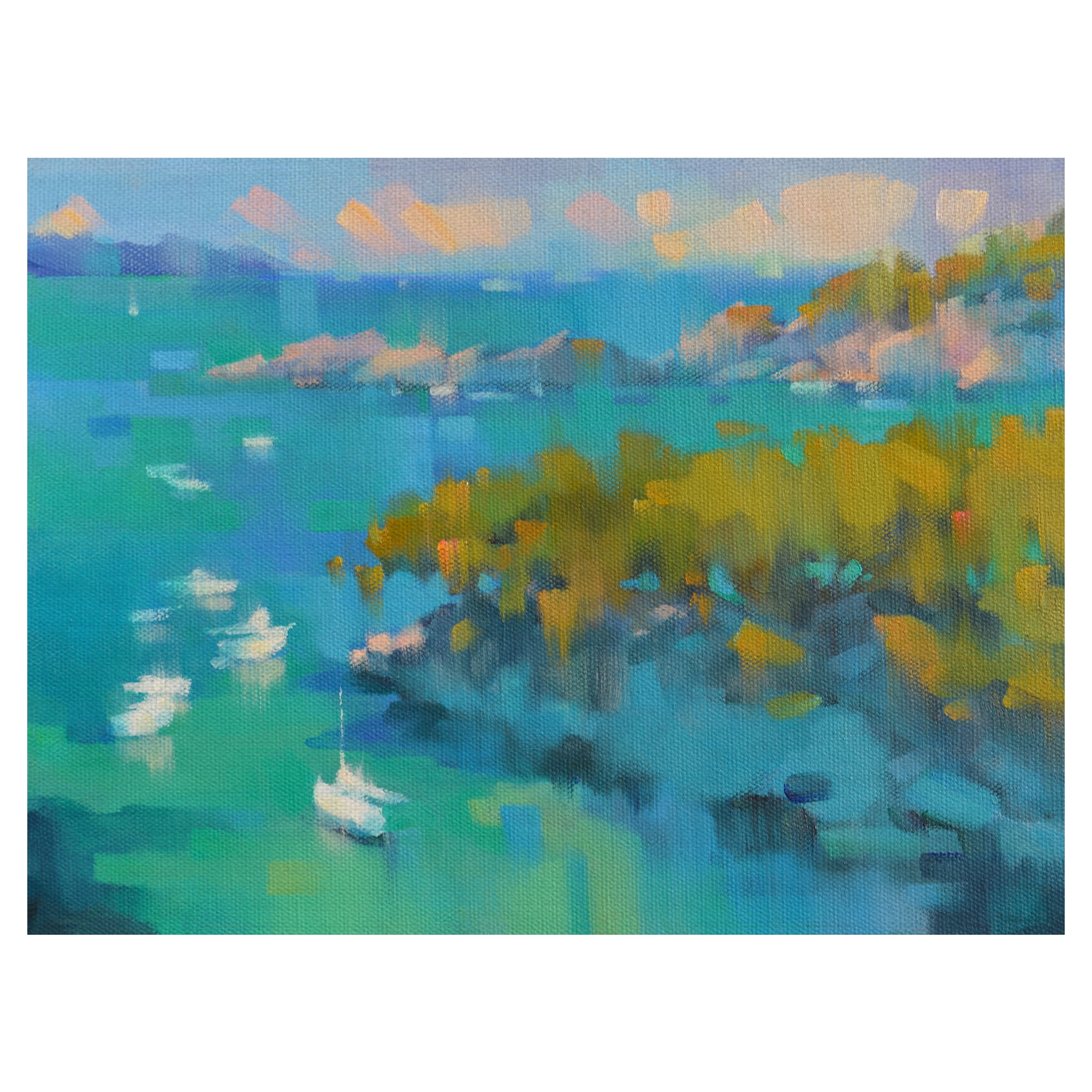 Masterpiece Art Gallery Cala Fornells II Coastal By Alex Hook Krioutchkov Canvas Art Print 30" x 40"