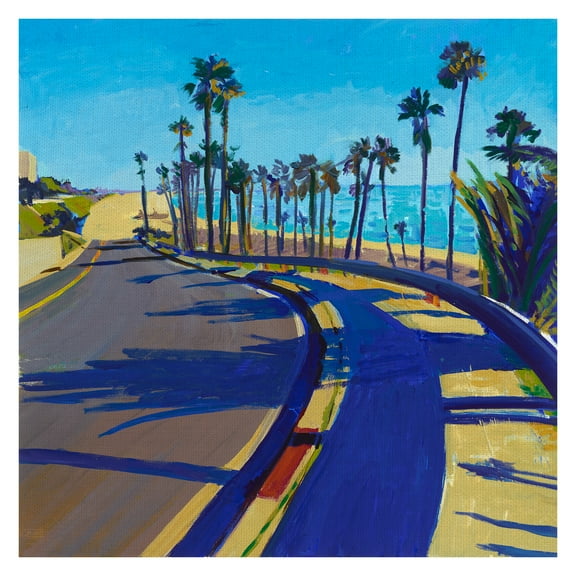 Masterpiece Art Gallery California Dreaming Coastal Road 3 by Mercedes Marin Canvas Art Print 24" x 24"