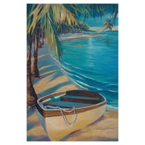 Masterpiece Art Gallery Canoe in Quiet Cove by Kathleen Denis Canvas Art Print 24" x 36"
