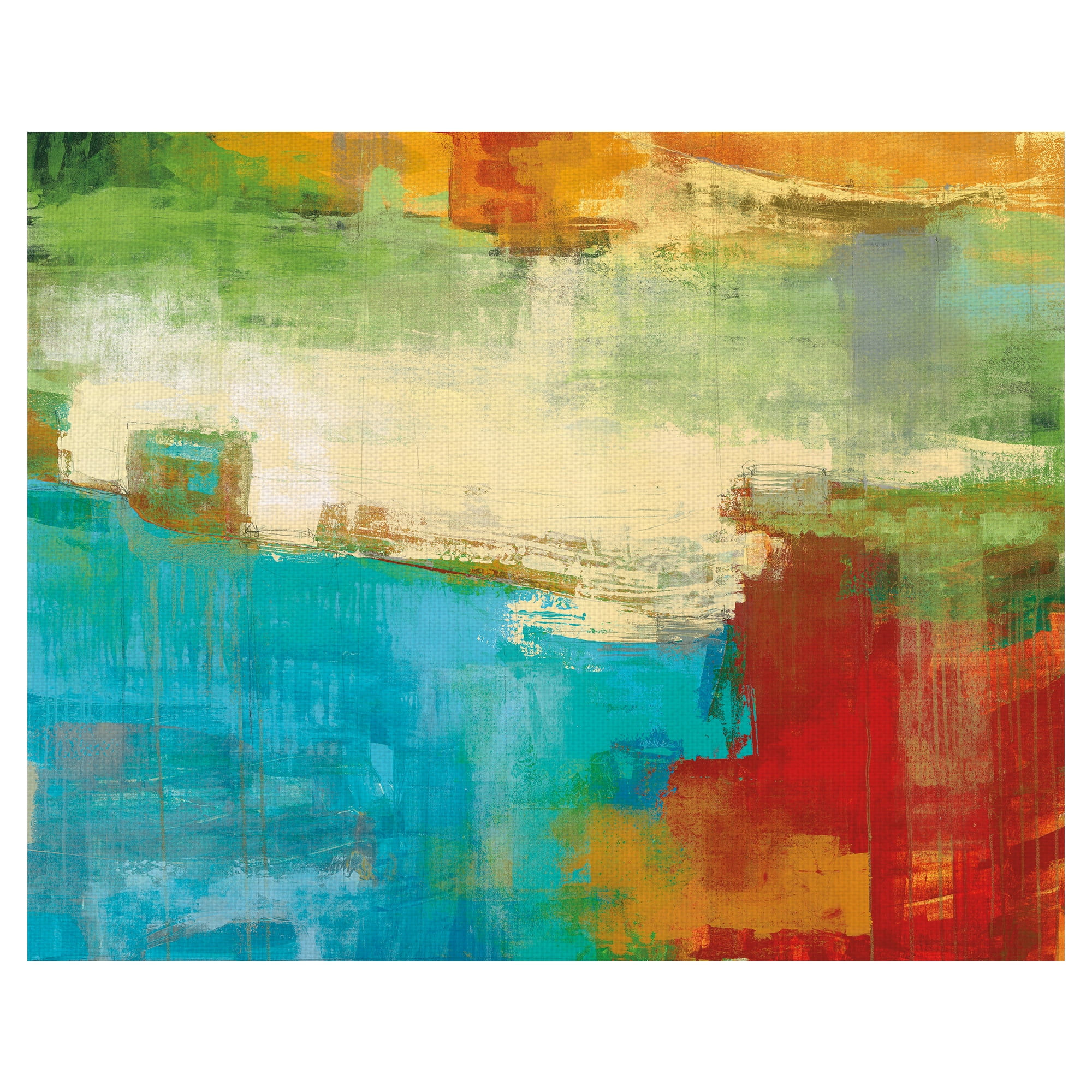 Masterpiece Art Gallery Carnivale Colorful Abstract By Maeve Harris 22" x 28"