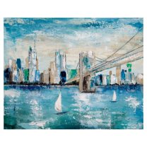 Masterpiece Art Gallery Catching The Wind Coastal By Janet Tava Canvas Art Print 22" x 28"