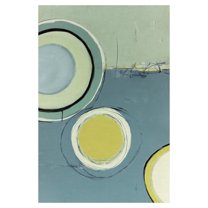 Masterpiece Art Gallery Circle Series 13 Green Abstract By Christopher Balder Canvas Art Print 24" x 36"