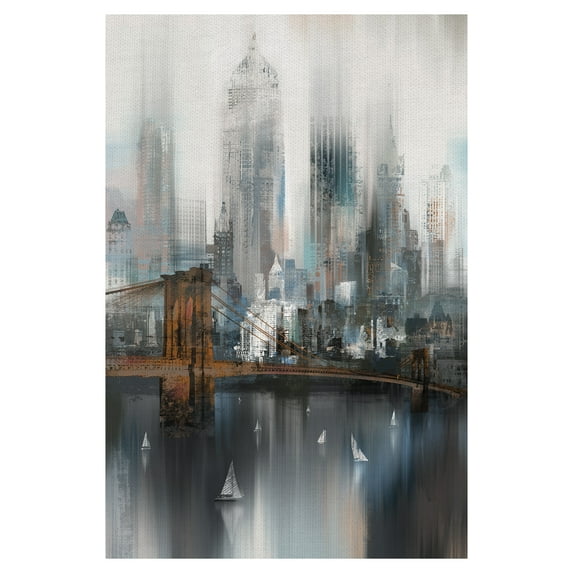 Masterpiece Art Gallery Cityscape NYC by Willowbrook Fine Art Canvas Art Print 24" x 36"