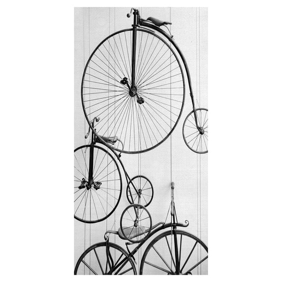 Masterpiece Art Gallery Classic Rides Bicycle Wheels By Walter Bibikow Canvas Art Print 24" x 48"