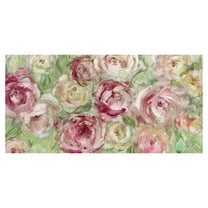 Masterpiece Art Gallery Climbing Roses Silver By Carol Robinson Canvas Art Print 12" x 24"