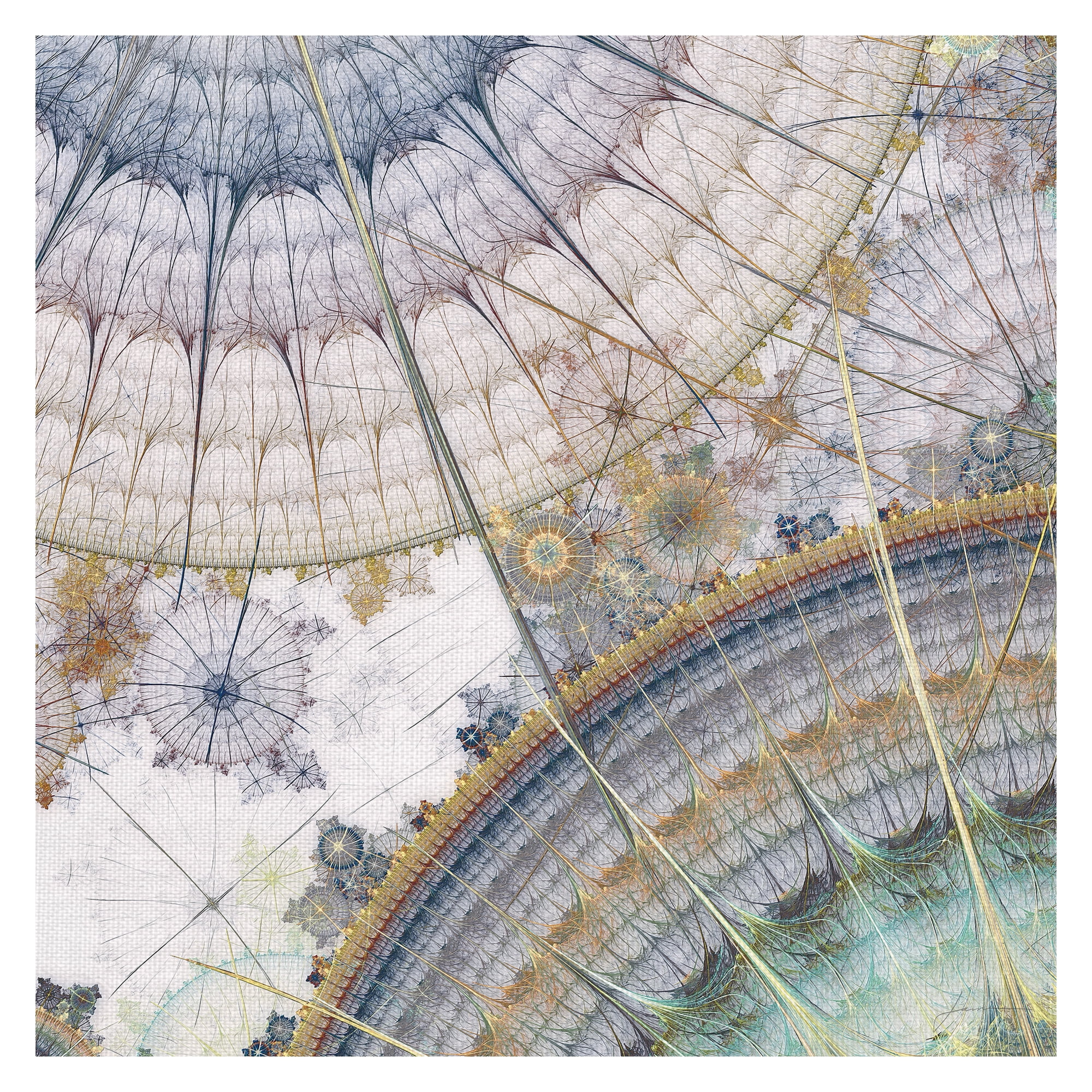 Masterpiece Art Gallery Clockworks I Intricate Abstract by James Burghardt Canvas Art Print 20" x 20"