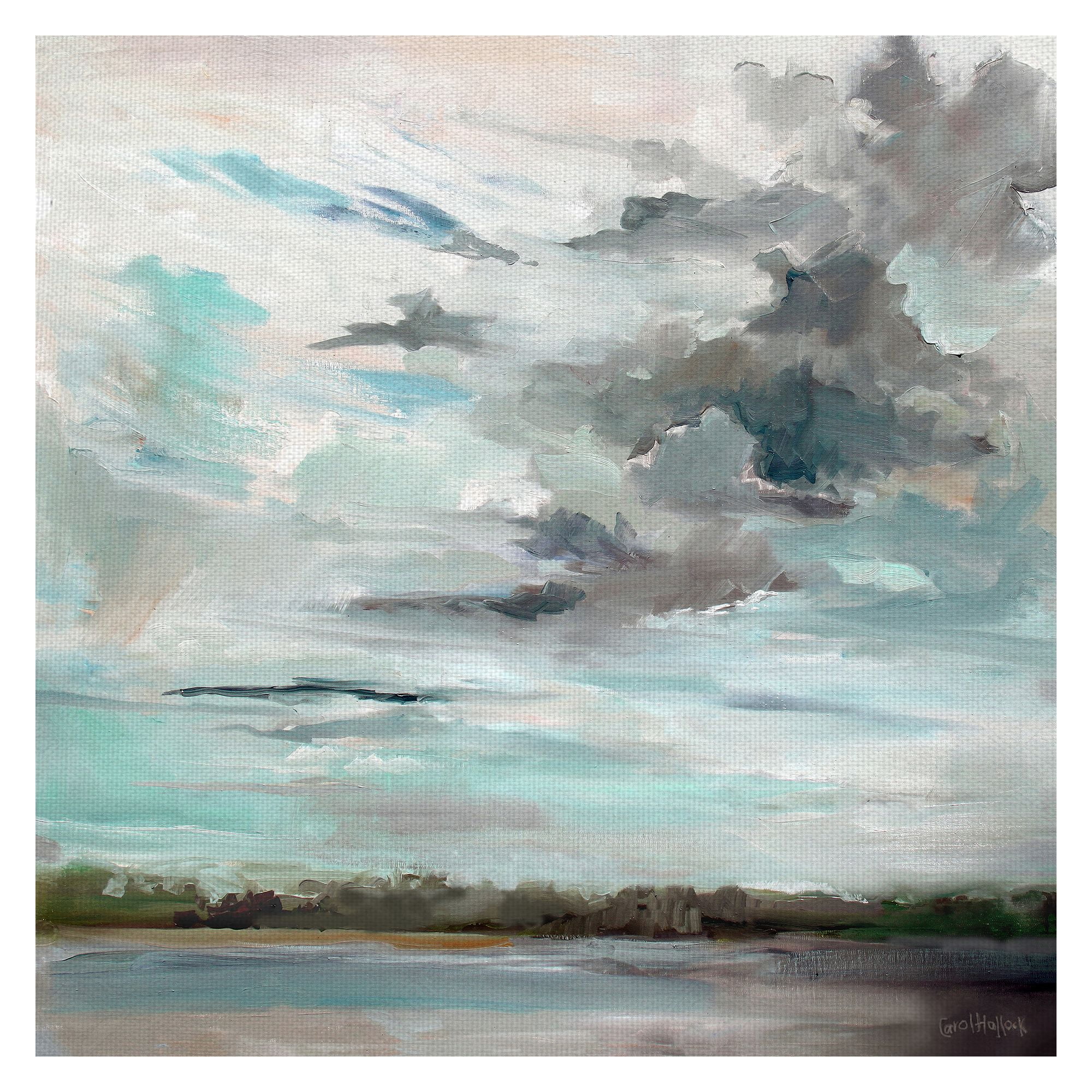 Masterpiece Art Gallery Cloudy Days Landscape Canvas Art Print 35" x 35"