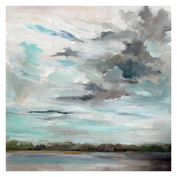 Masterpiece Art Gallery Cloudy Days Landscape Canvas Art Print 35" x 35"