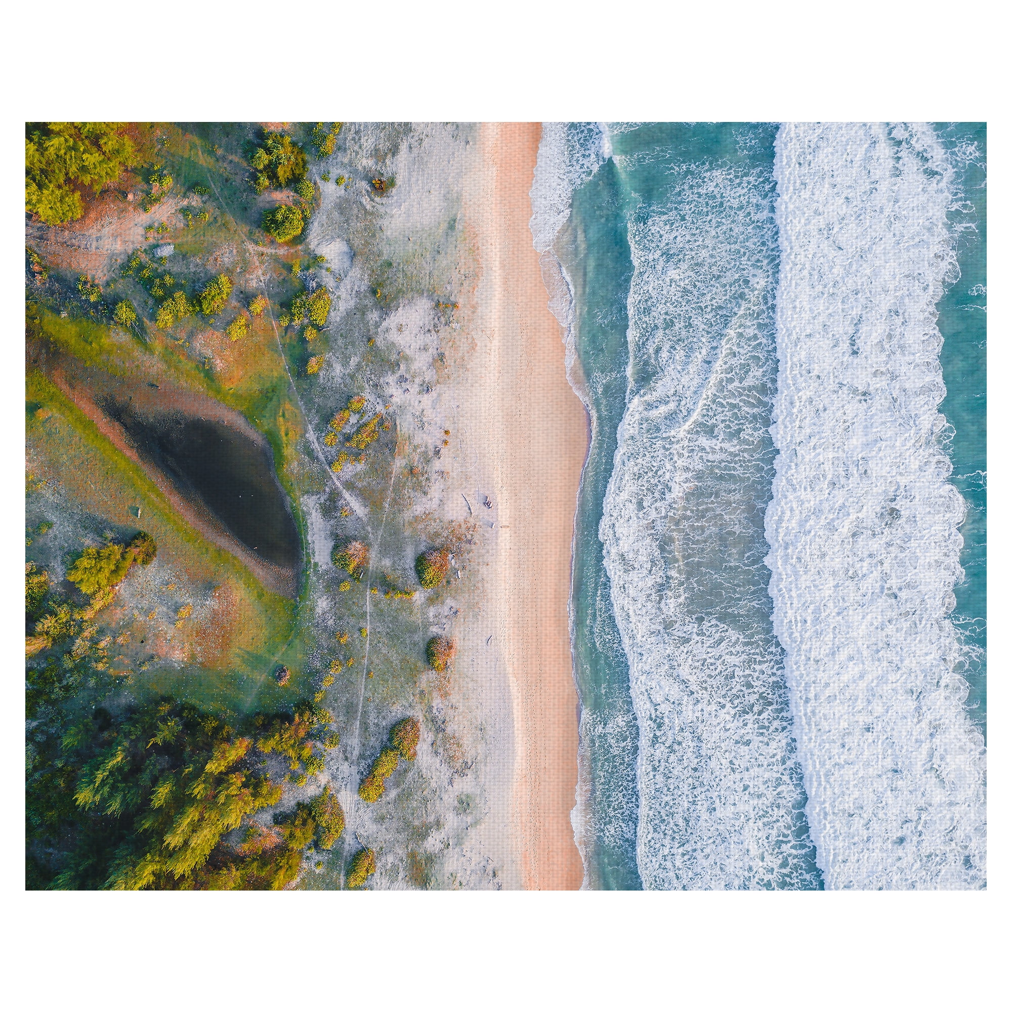 Masterpiece Art Gallery Coastal Aerial View by Hermansyah Canvas Art Print 22" x 28"