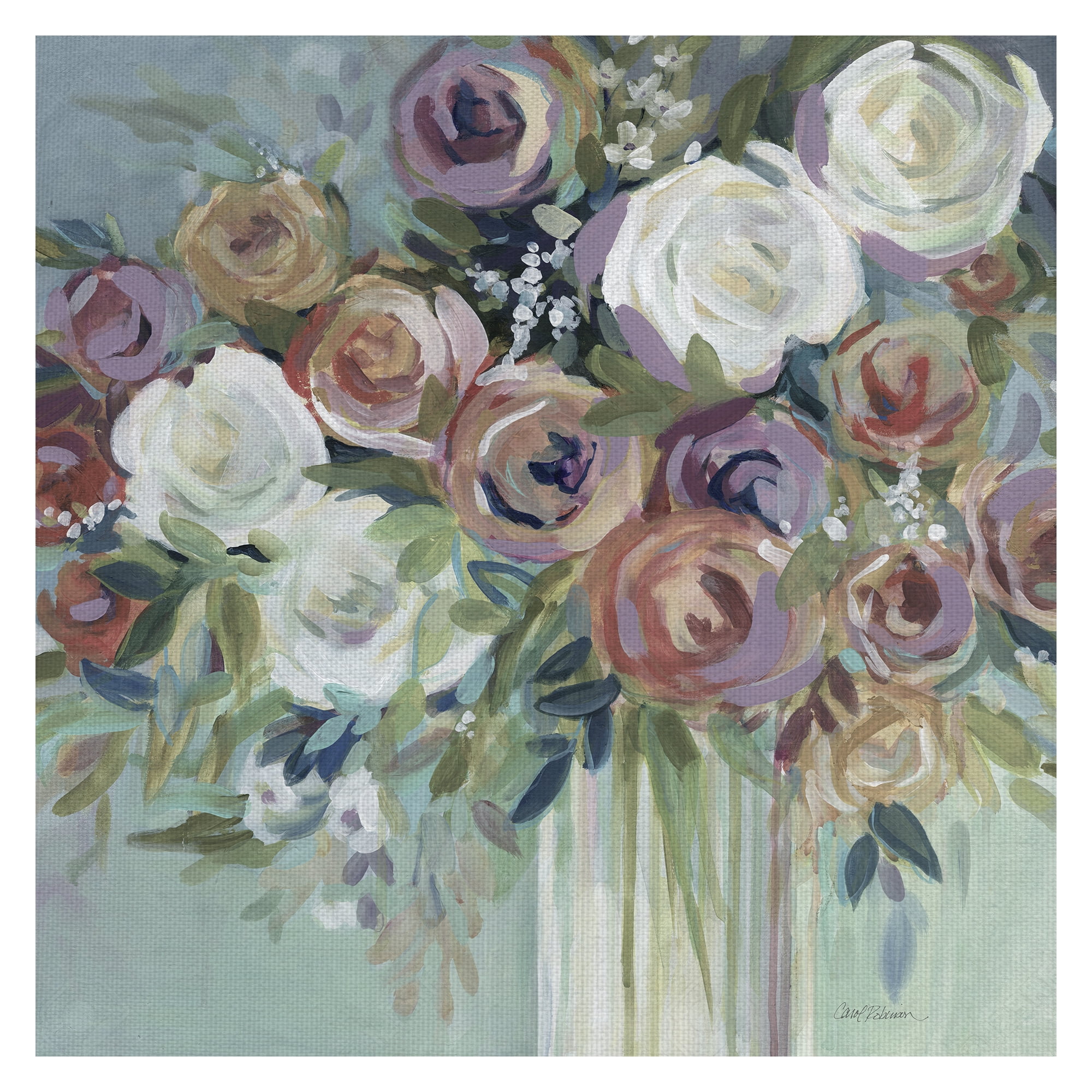 Masterpiece Art Gallery Confetti Flower Bouquet II Soft by Carol Robinson Canvas Art Print 35" x 35"