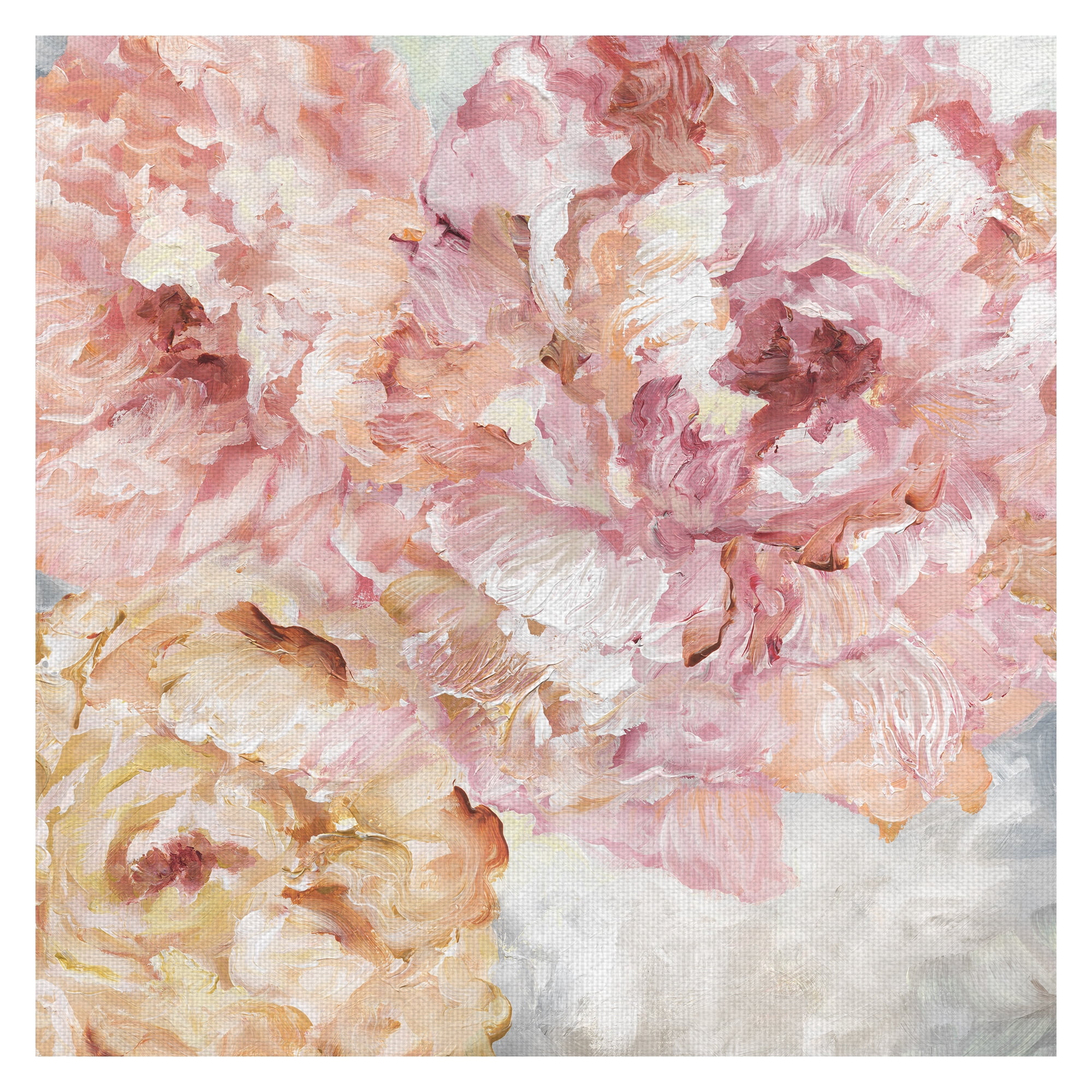 Masterpiece Art Gallery Contemporary Peonies 1 Pink By Nan Canvas Art Print 35" x 35"