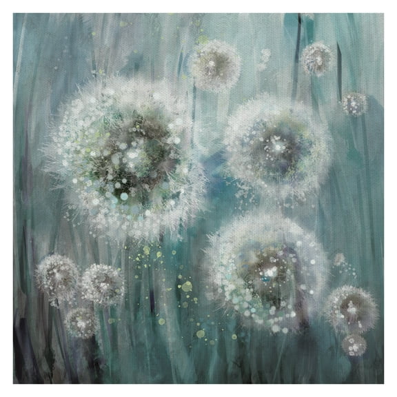 Masterpiece Art Gallery Dandelion Dream Blue By Studio Arts Canvas Art Print 35" x 35"