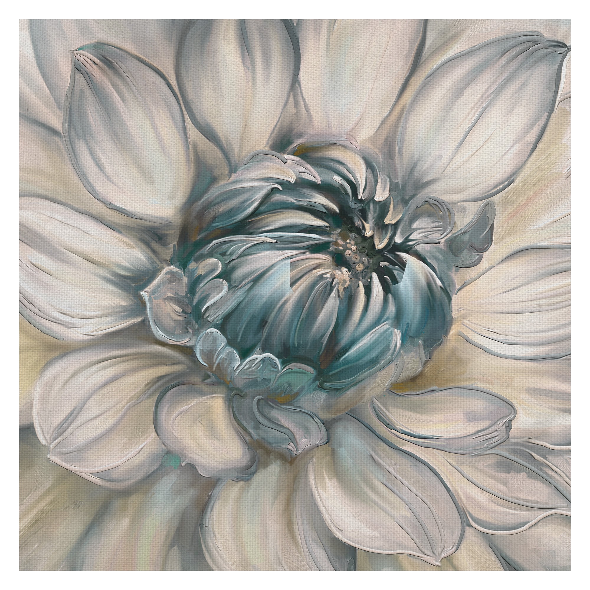 Masterpiece Art Gallery Daytime Dahlia Blue II By Studio Arts Canvas Art Print 24" x 24"