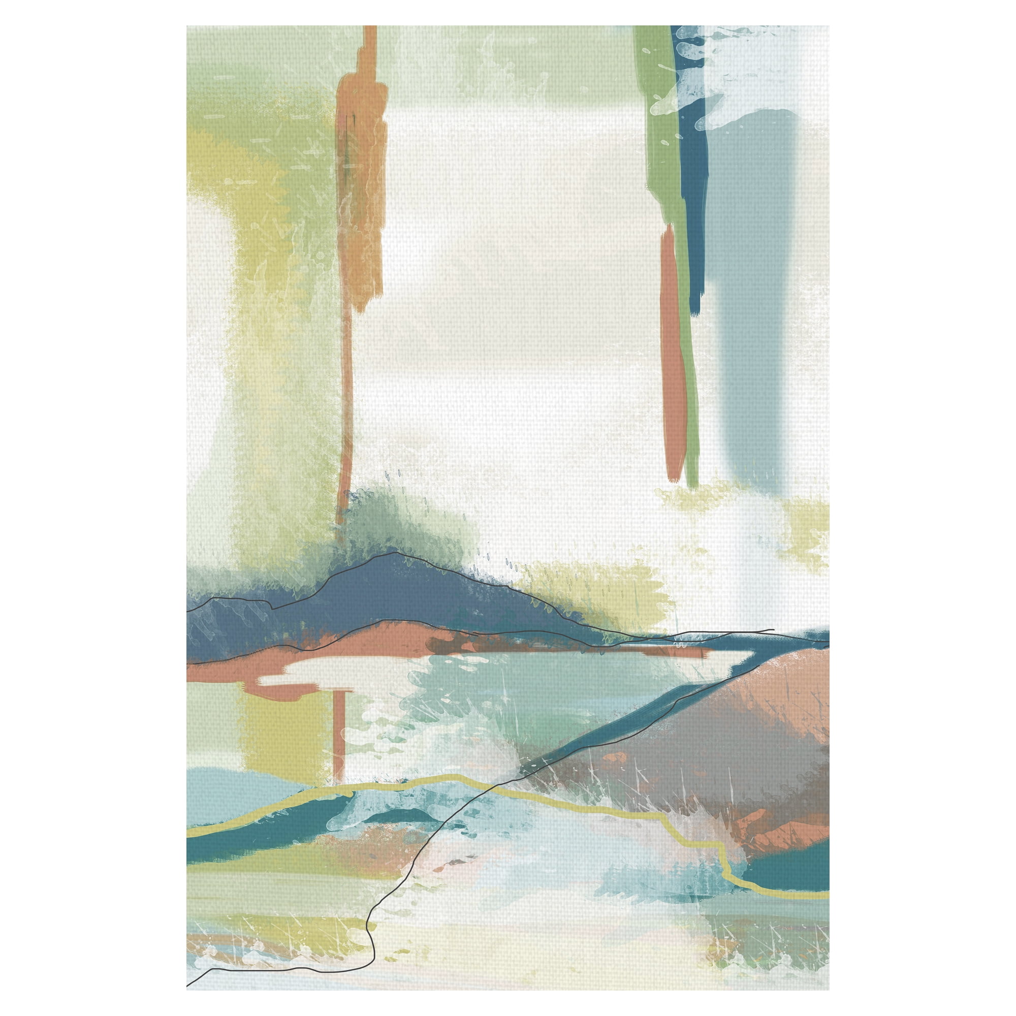 Masterpiece Art Gallery Deconstructed Landscape 4 MT Abstract by Jan Weiss Canvas Art Print