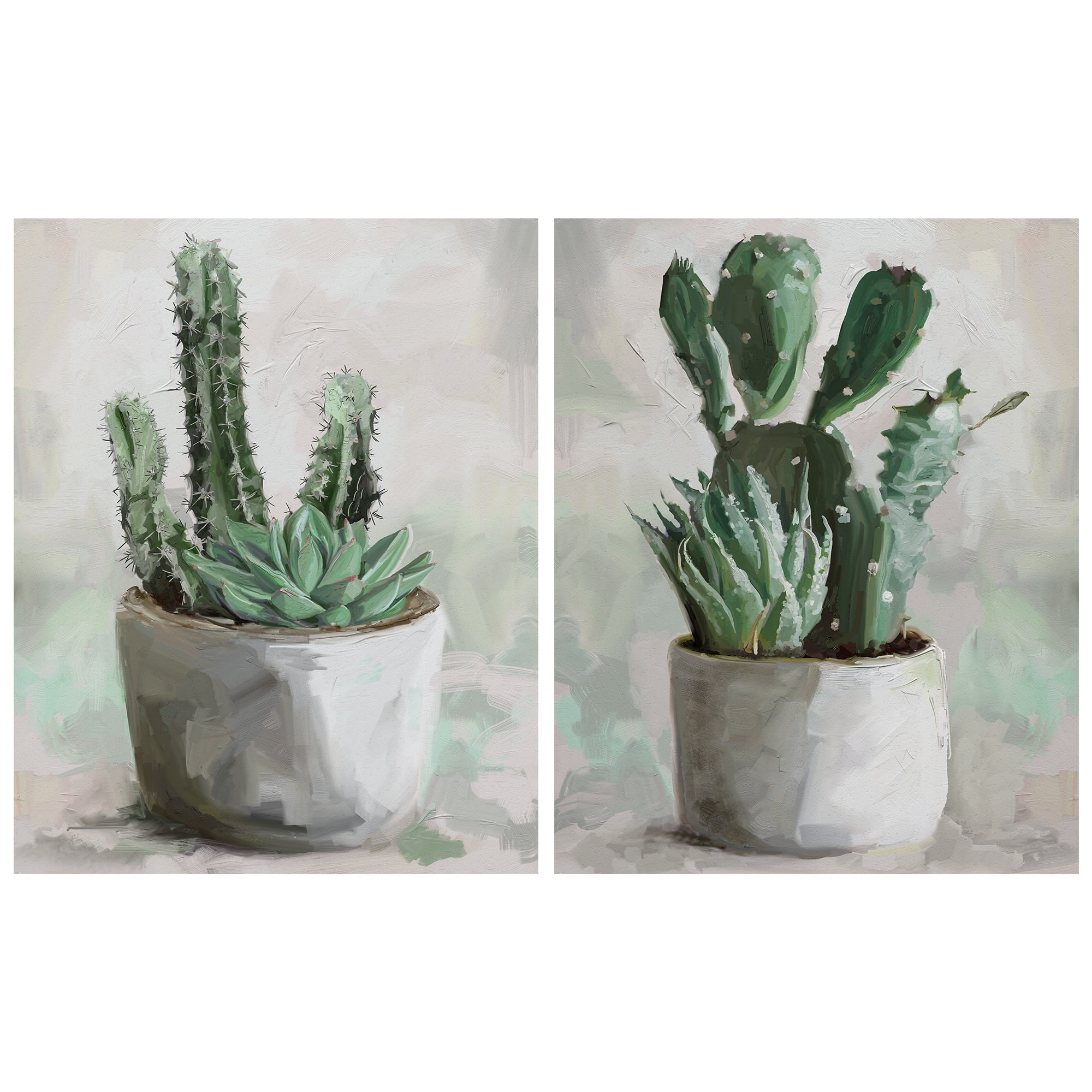 Desert Garden Cactus Canvas Art Set for Kids