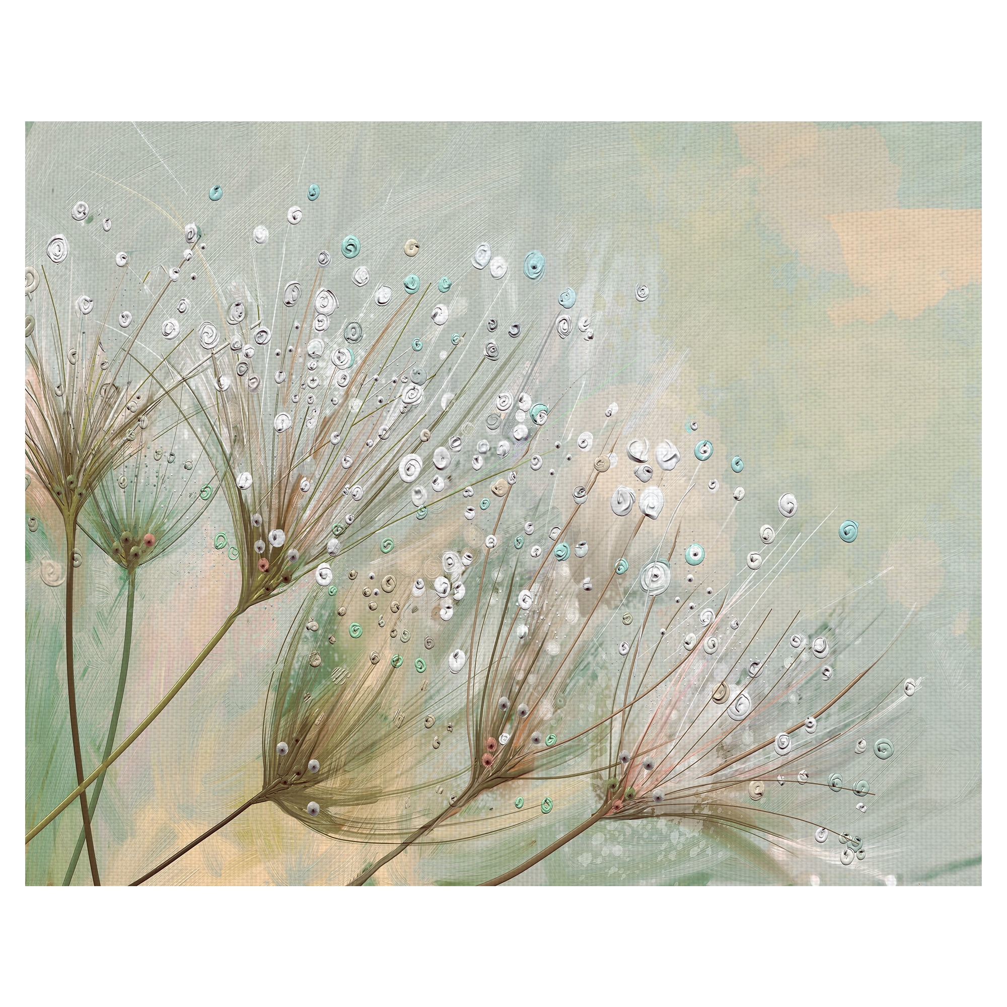 Masterpiece Art Gallery Dewdrop Colors Prairie Smoke by Studio Arts Canvas Art Print 22" x 28"
