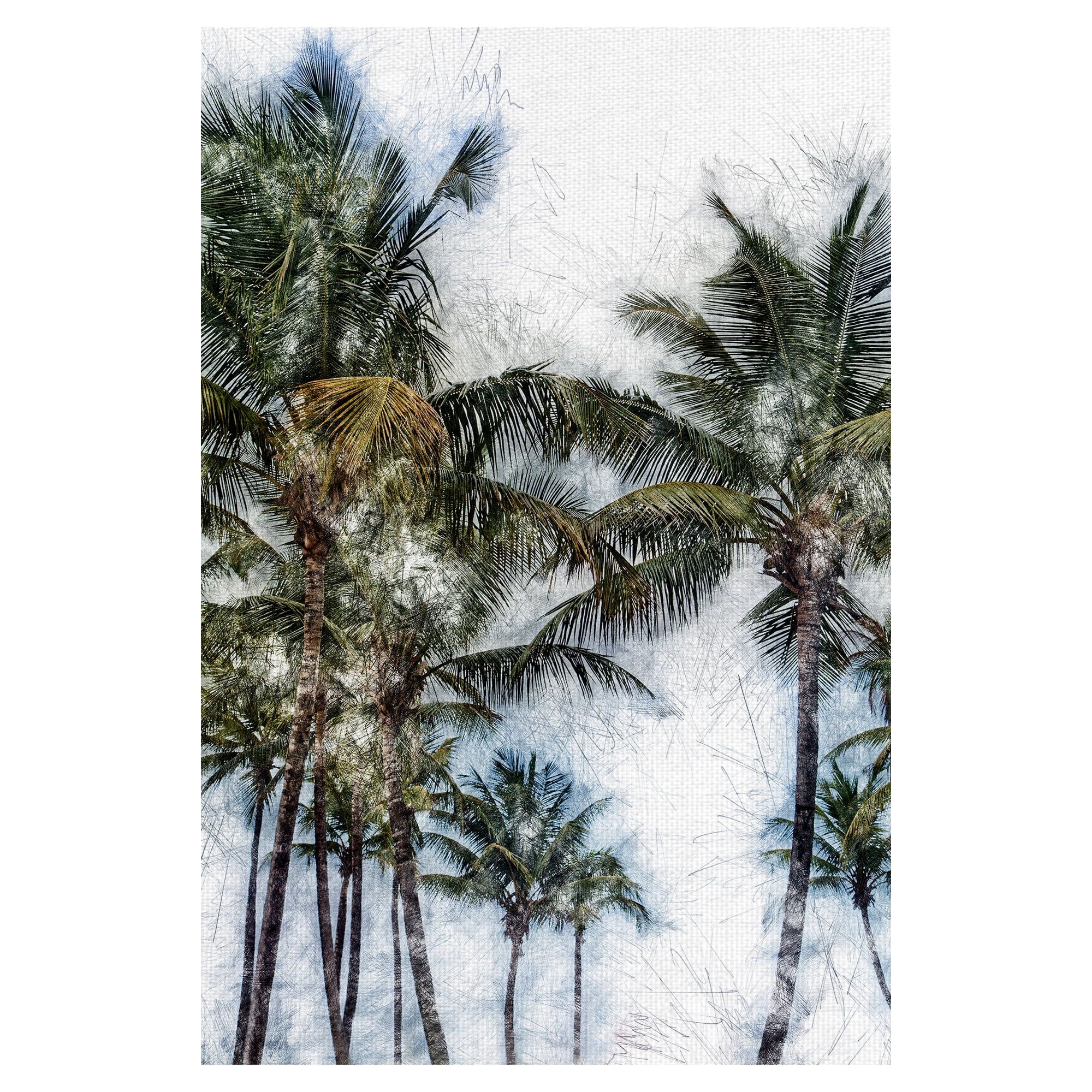 Masterpiece Art Gallery Dorado Palms 2 By Golie Miamee Canvas Art Print 24" x 36"