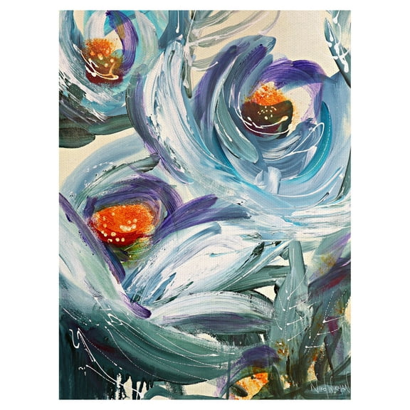 Masterpiece Art Gallery Dreaming in Blue by Nikol Wikman Abstract Canvas Art Print