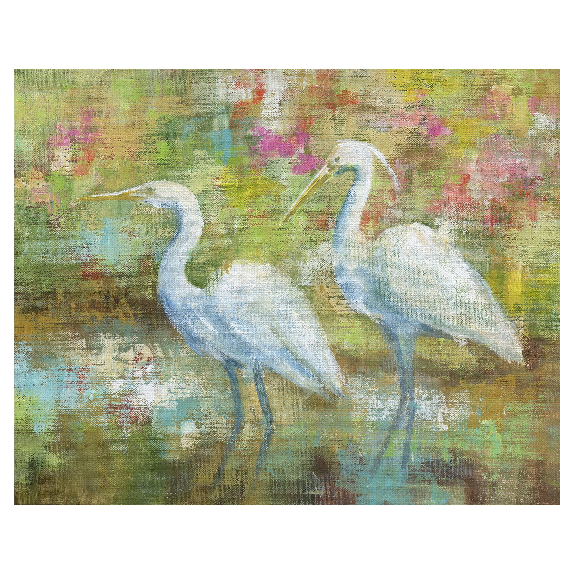Masterpiece Art Gallery Egret Tapestry By Nan Canvas Art Print 16" x 20"