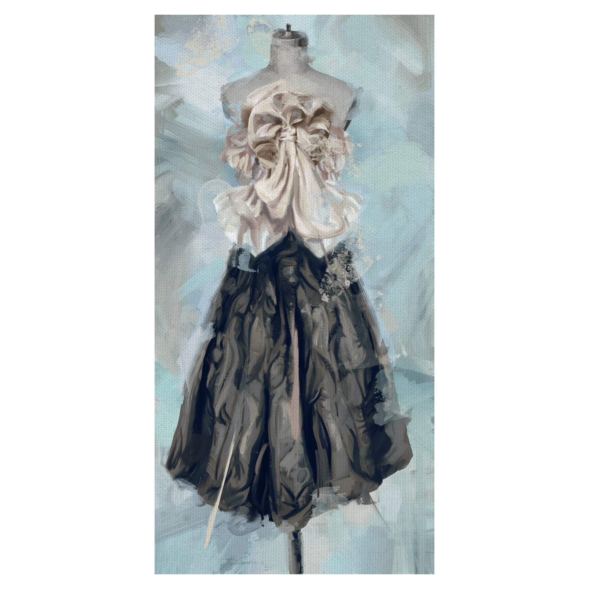 Masterpiece Art Gallery En Vogue Fashion Dress I by Studio Arts Canvas Art Print 17" x 34"