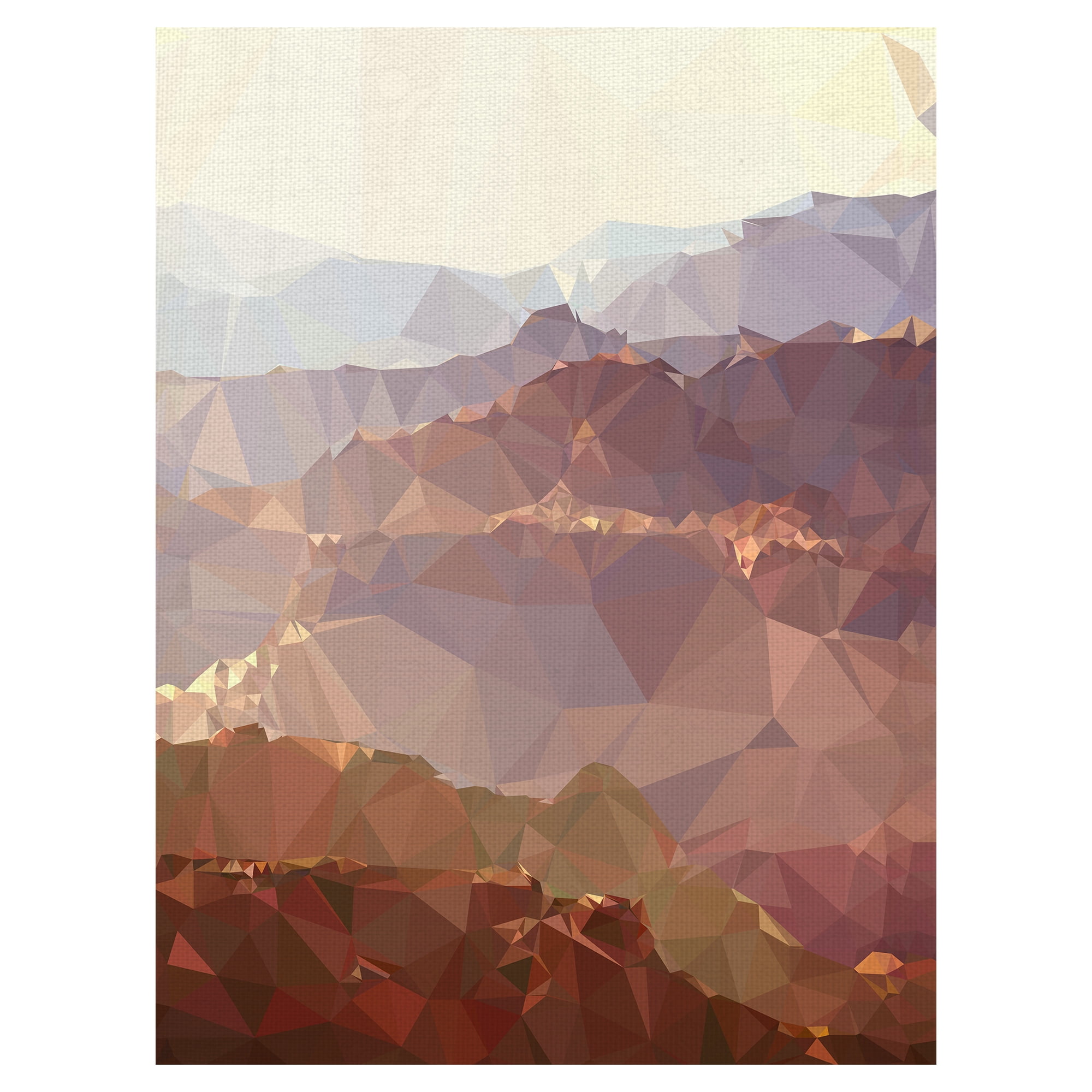 Masterpiece Art Gallery Faceted Desert 2 Geometric Layers By Studio Arts Canvas Art Print 30" x 40"