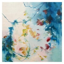 Masterpiece Art Gallery First Blush Blue Leaves by Elisa Sheehan Canvas Art Print 35" x 35"