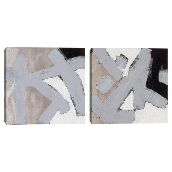 Masterpiece Art Gallery Fishing Night I&II by D Houston Abstract Canvas Art Print, 16" x 16"