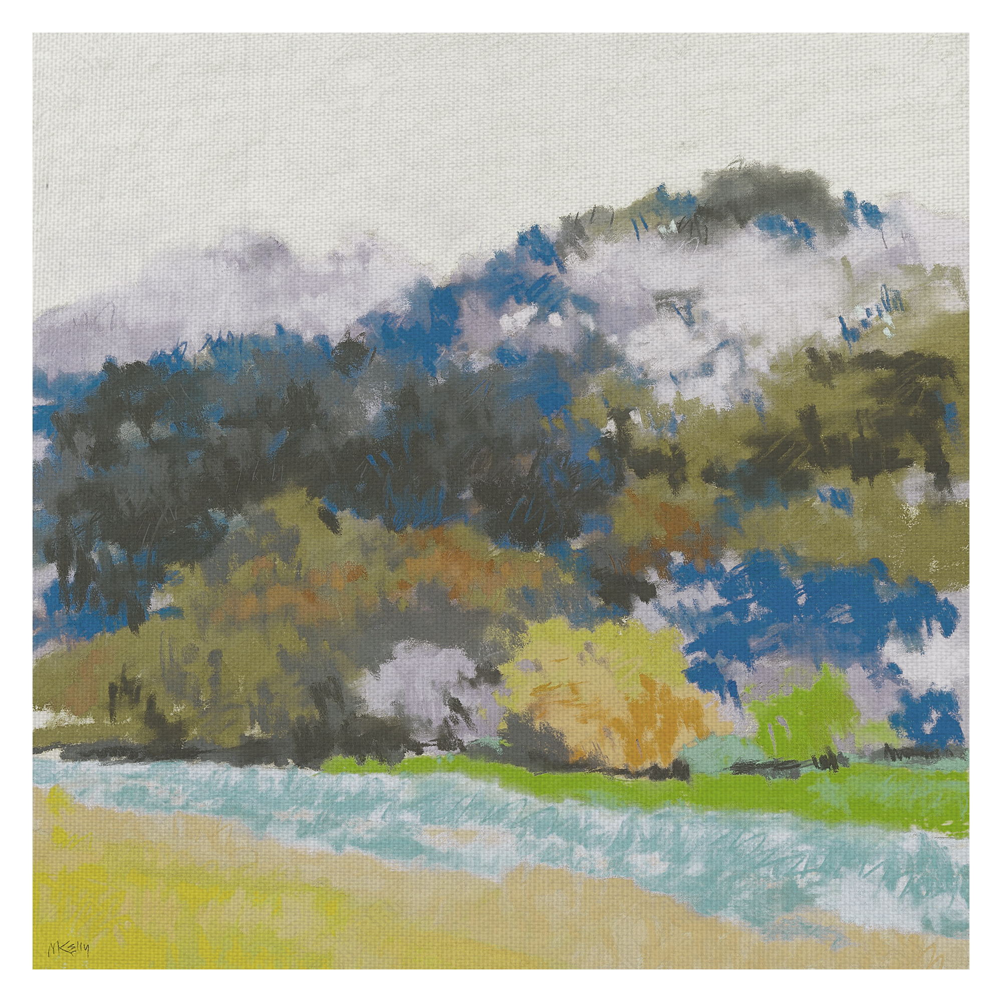 Masterpiece Art Gallery Fox Farm Woods 3 Spring By Mike Kelly Canvas Art Print 30" x 30"
