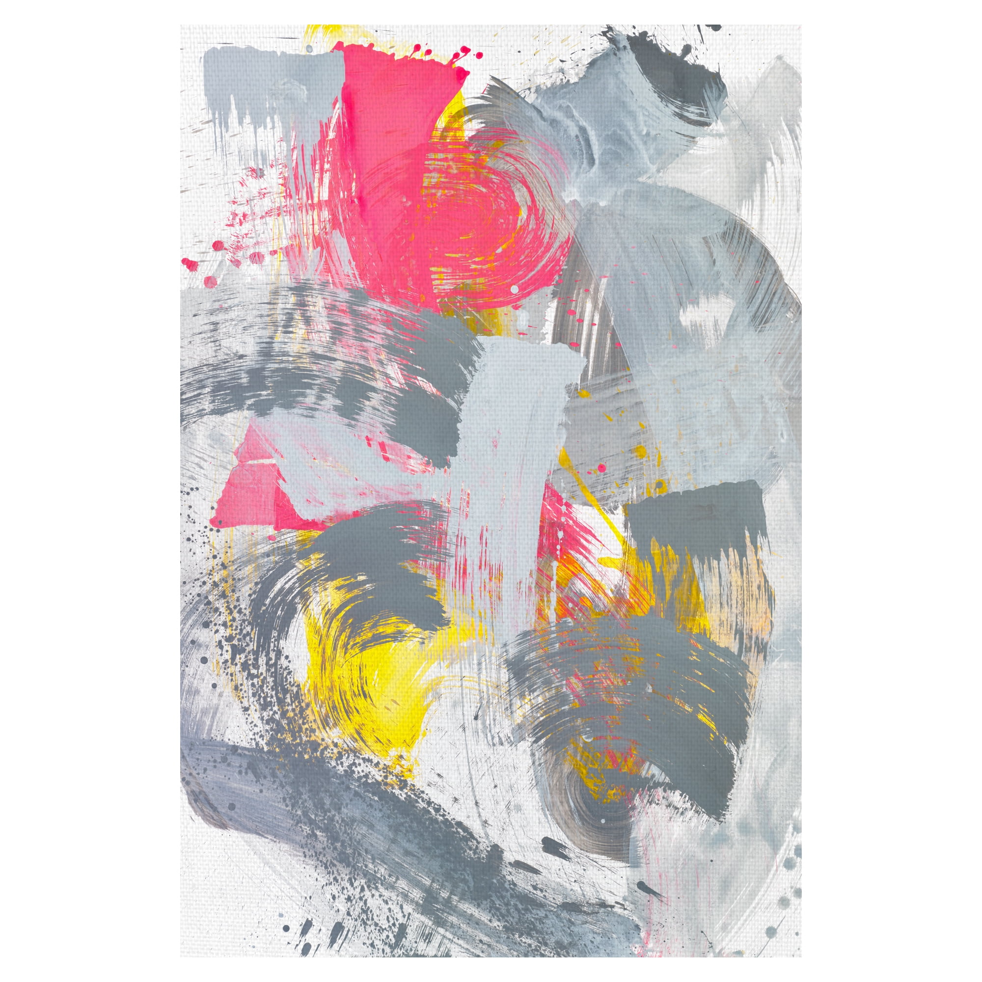 Masterpiece Art Gallery Free Form 070 Gray & Pink by Paul Ngo Canvas Art Print