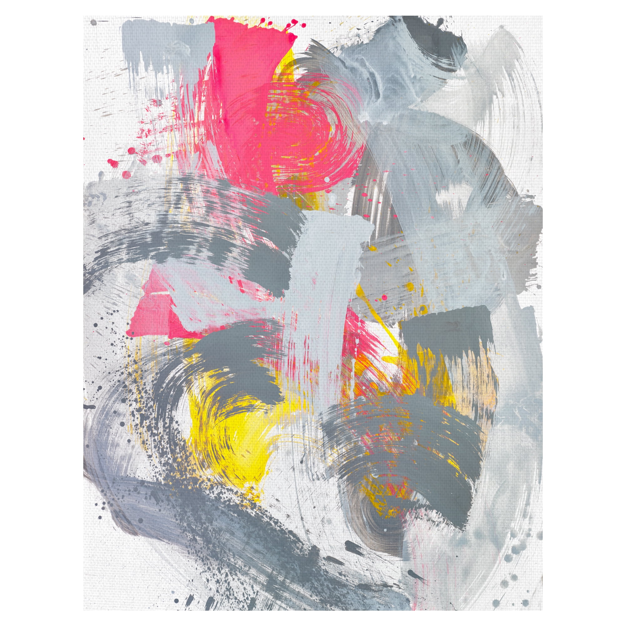 Masterpiece Art Gallery Free Form 070 Gray & Pink by Paul Ngo Canvas Art Print