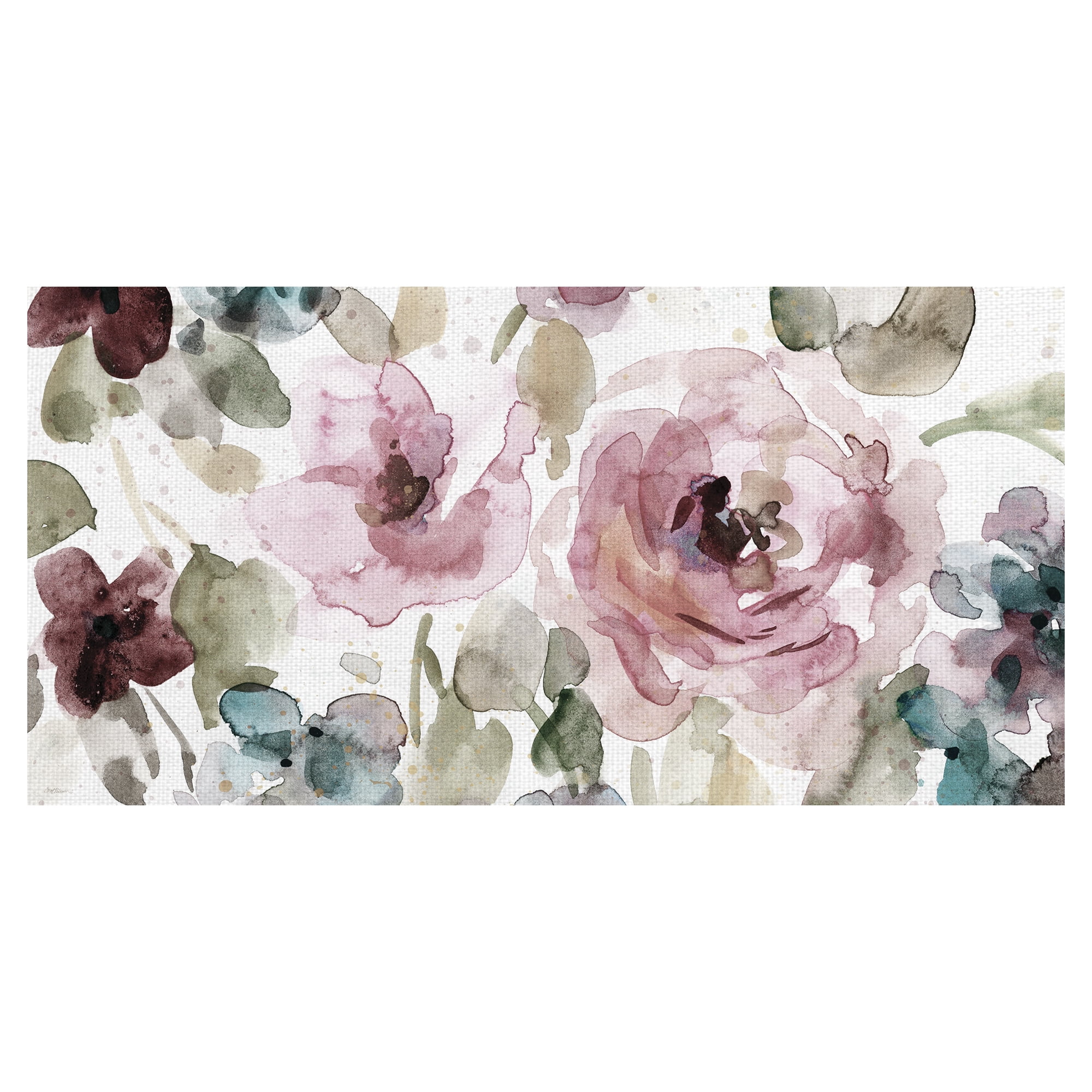 Masterpiece Art Gallery Garden Palette I Soft Flowers By Carol Robinson Canvas Art Print 24" x 48"