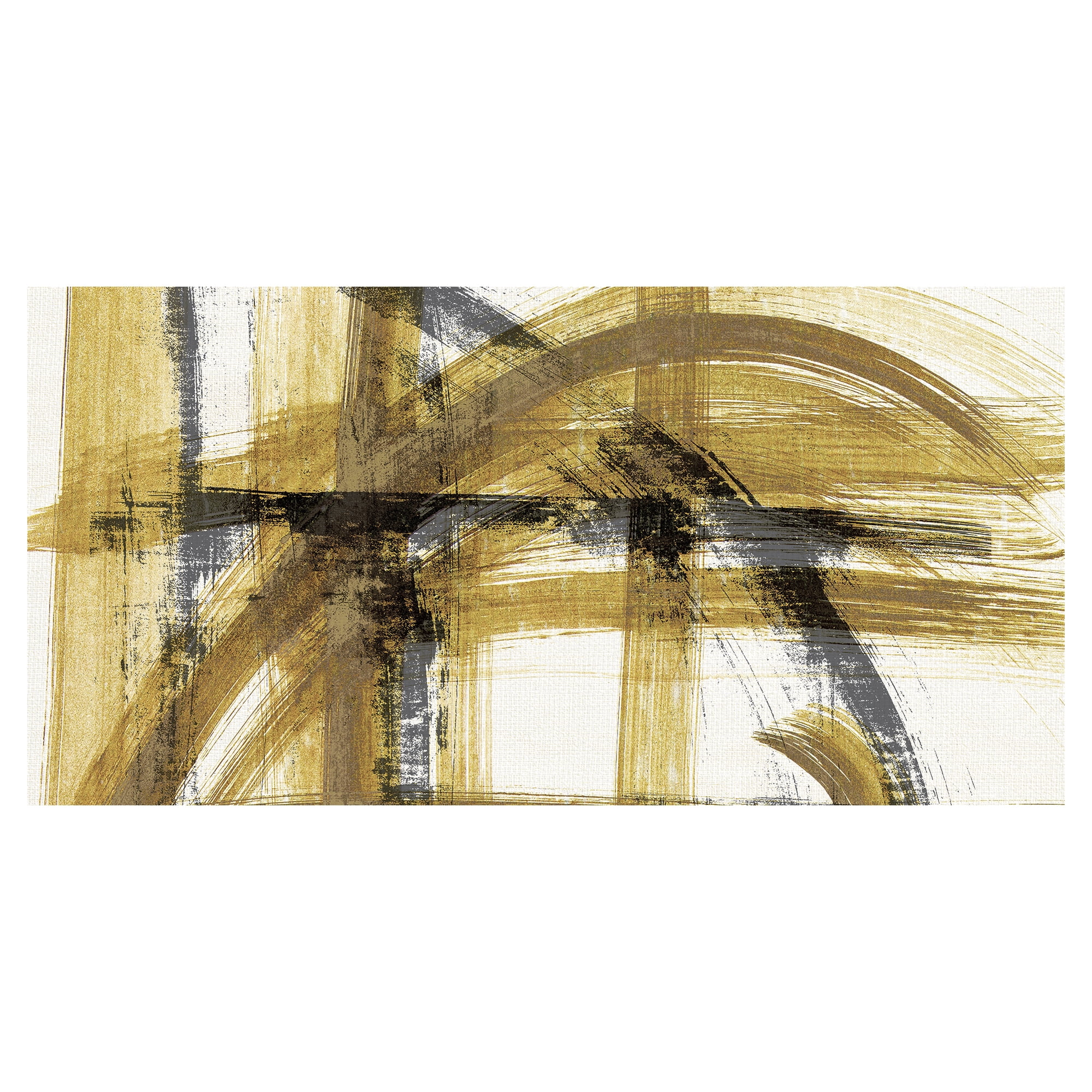 Masterpiece Art Gallery Gold Study II Light Indigo Abstract By Studio Arts Canvas Art Print 24" x 48"