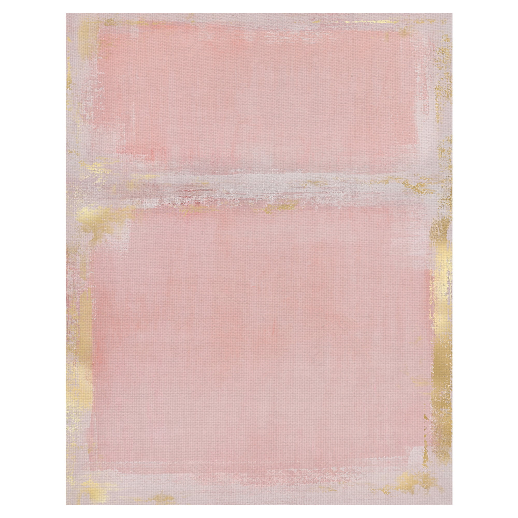 Masterpiece Art Gallery Golden Blush Abstract By Belle Maison Canvas Art Print 22" x 28"