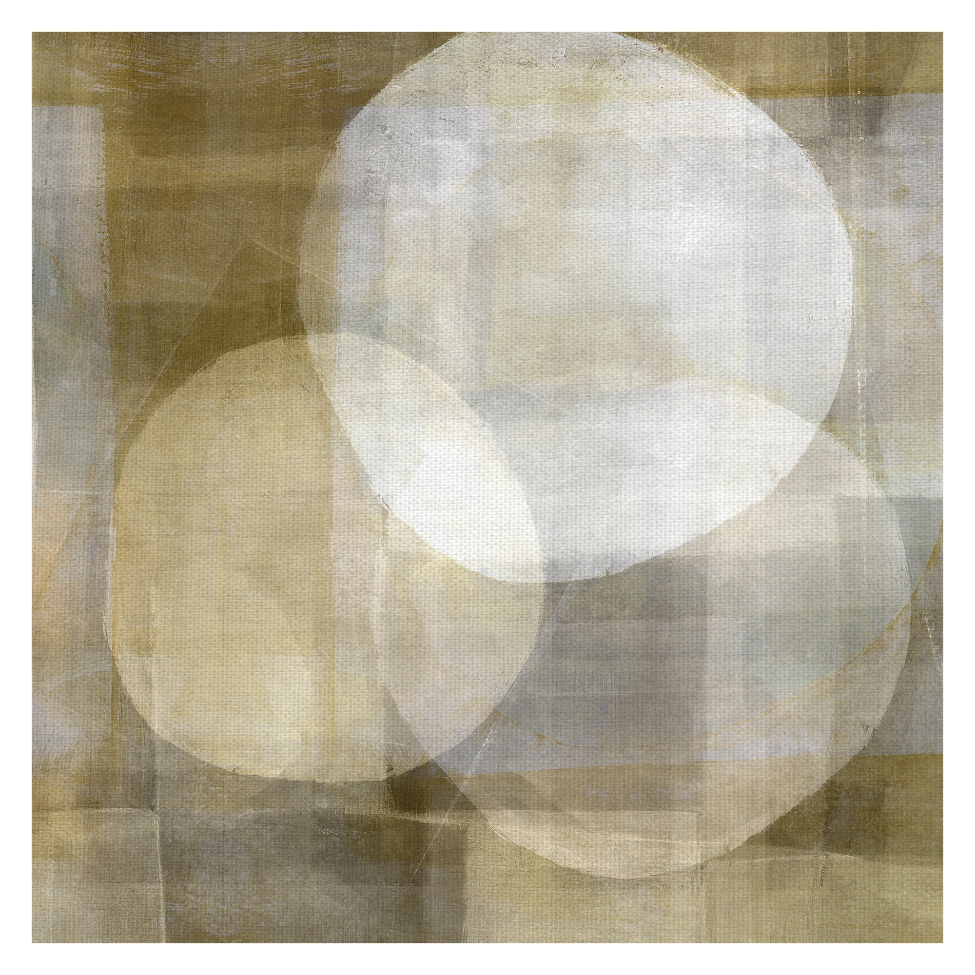 Masterpiece Art Gallery Golden Globes Abstract by Belle Maison Canvas Art Print 35" x 35"