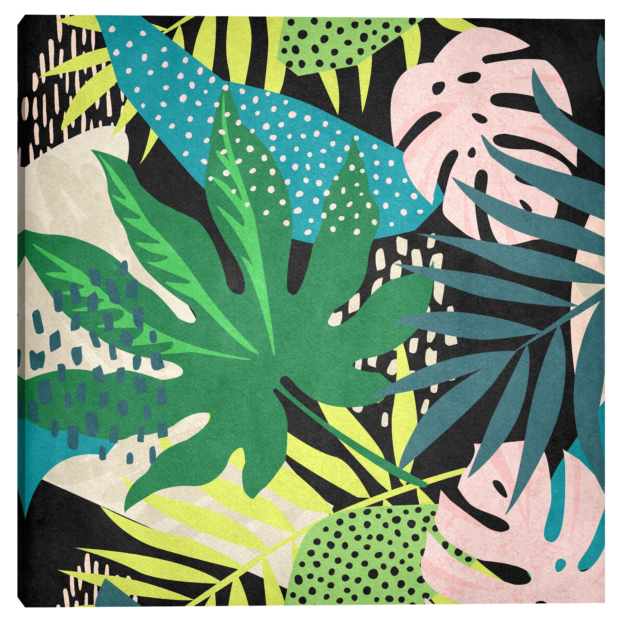 Masterpiece Art Gallery Graphic Tropics Plants Canvas Art Print, 30" x 30", by Nikki Chu