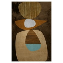 Masterpiece Art Gallery Harmony Wood Abstract by Belle Maison Canvas Art Print 24" x 36"