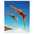 thumbnail image 1 of Masterpiece Art Gallery High Dive Pool Jumping By Gregory Garrett Canvas Art Print 22" x 28", 1 of 4