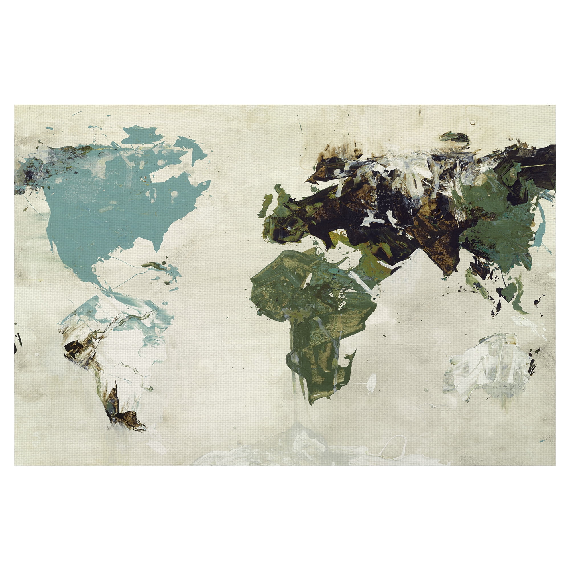 Masterpiece Art Gallery I See The World Map by Purple Moose Basics Canvas Art Print 24" x 36"
