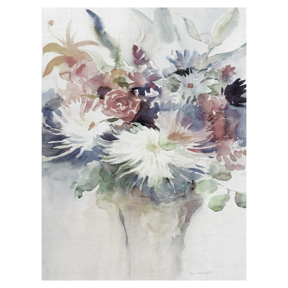 Masterpiece Art Gallery Impromptu Flower Bouquet Part I Soft by Theresa Troise Heide Canvas Art Print 18" x 24"