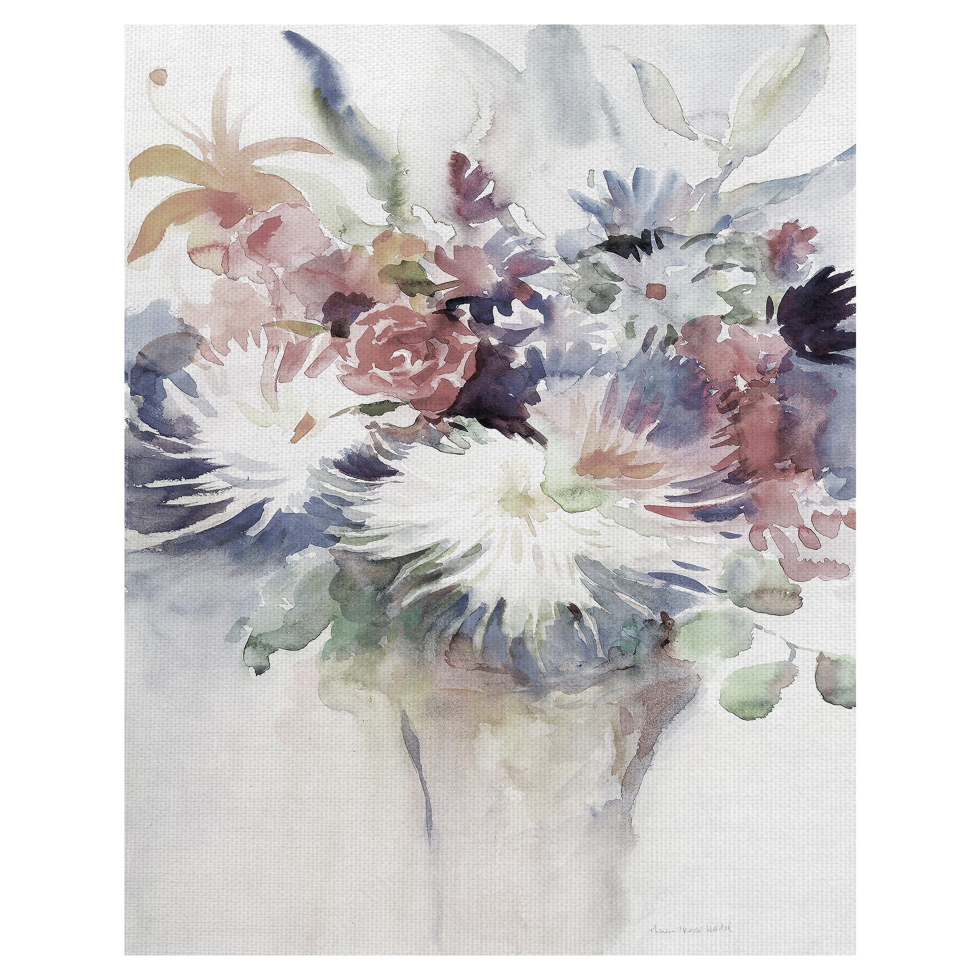 Masterpiece Art Gallery Impromptu Flower Bouquet Part I Soft by Theresa Troise Heide Canvas Art Print 22" x 28"