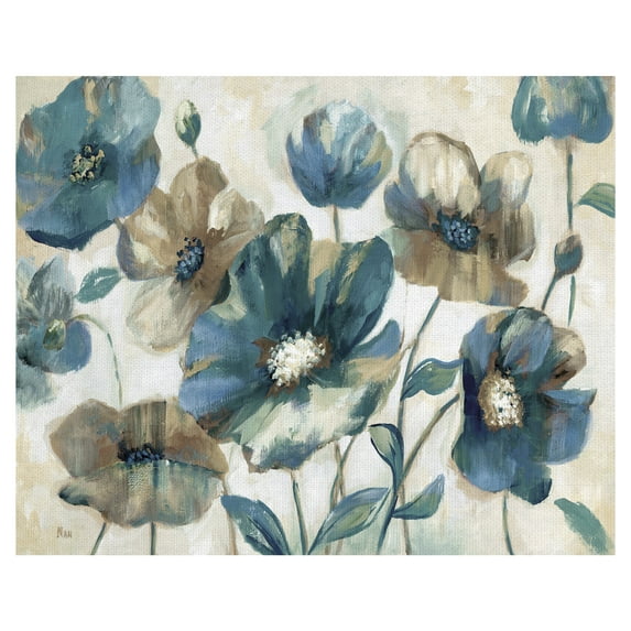 Masterpiece Art Gallery Indigo Garden Light Anemone by Nan Canvas Art Print 22" x 28"