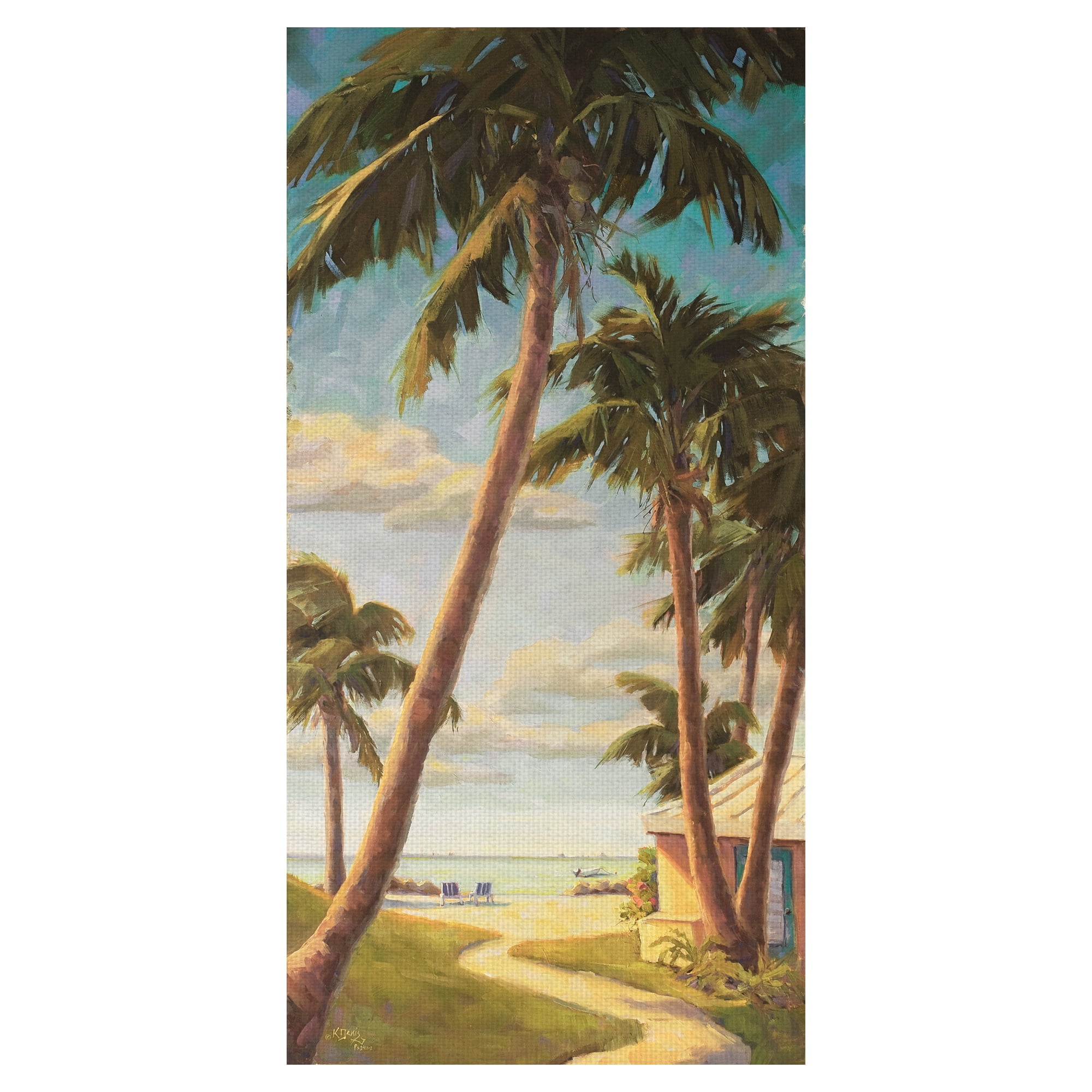 Masterpiece Art Gallery Island Coast Day Bright by Kathleen Denis Canvas Art Print 17" x 34"