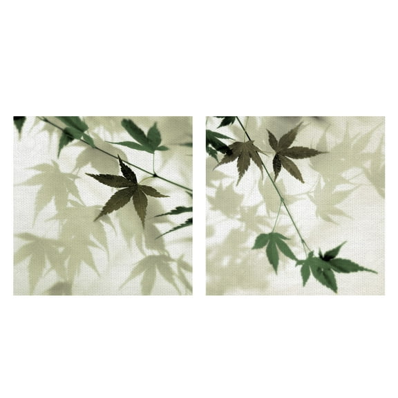 Masterpiece Art Gallery Japanese Maple Leaves #1 & #2 by Alan Blaustein Canvas Photo Art Print (20" x 20")