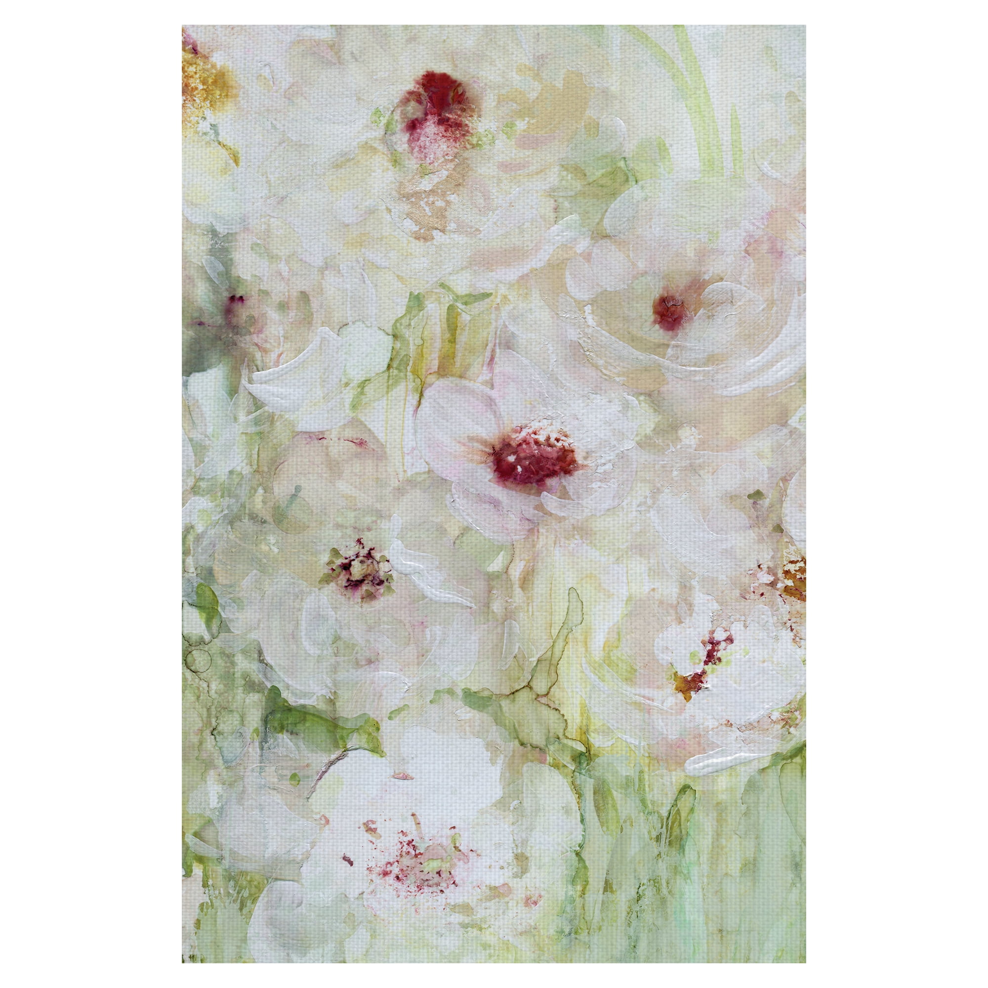 Masterpiece Art Gallery Jardin Blacn White Flowers Crop I by Carol Robinson Canvas Art Print 24" x 36"