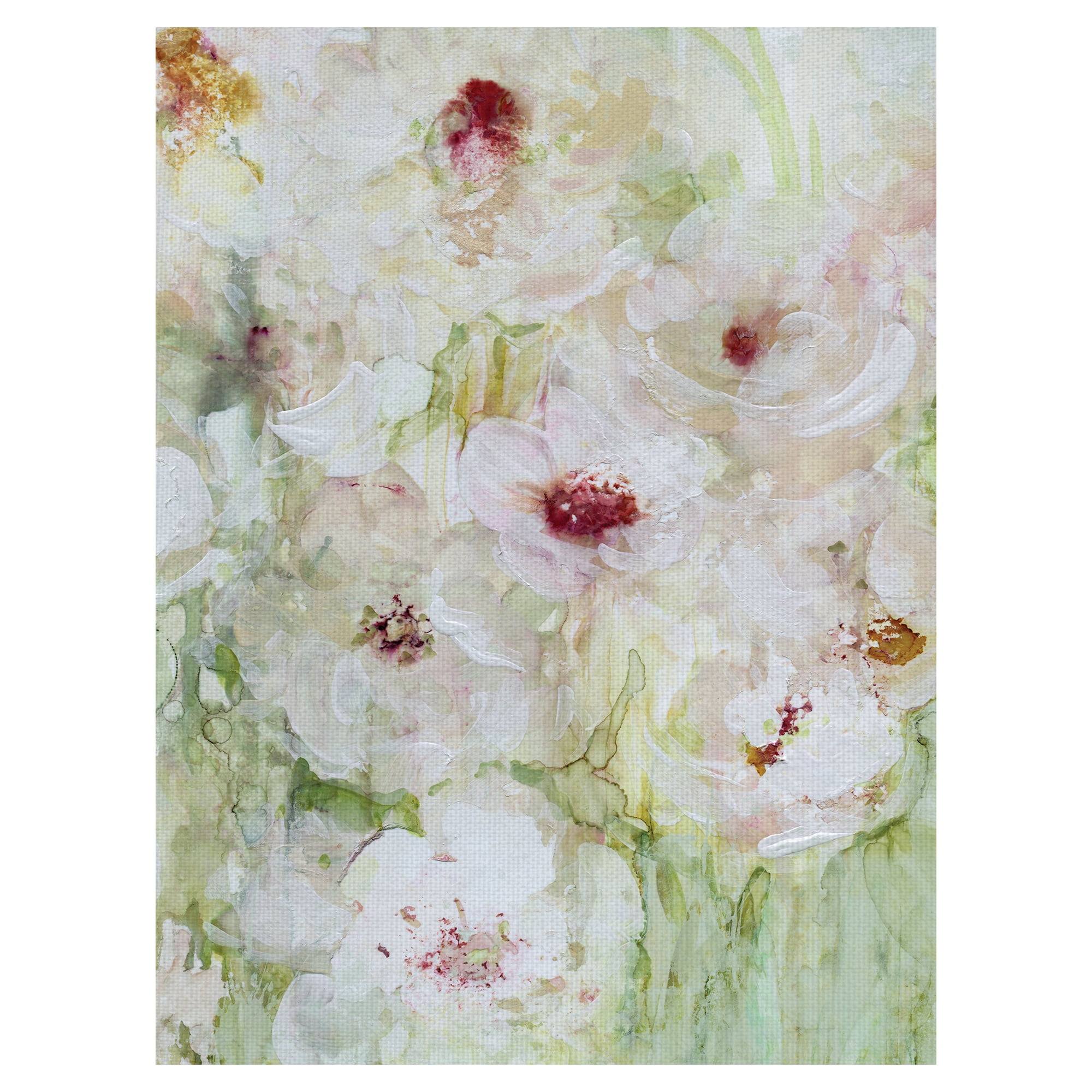 Masterpiece Art Gallery Jardin Blacn White Flowers Crop I by Carol Robinson Canvas Art Print 30" x 40"