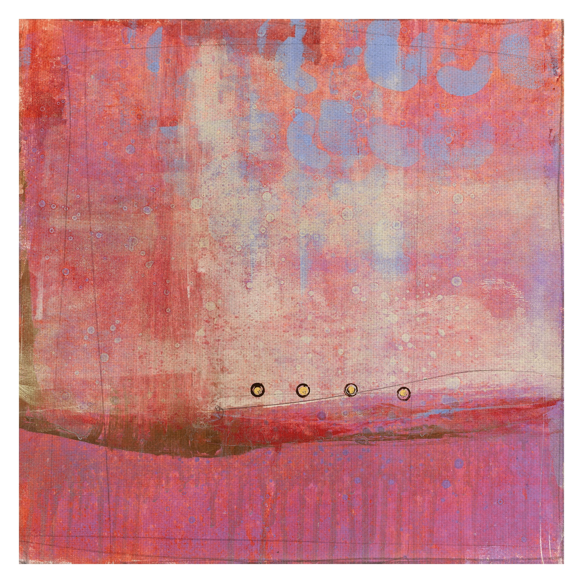 Masterpiece Art Gallery Kaleidoscope 2 Red By Maeve Harris Canvas Art Print 30" x 30"