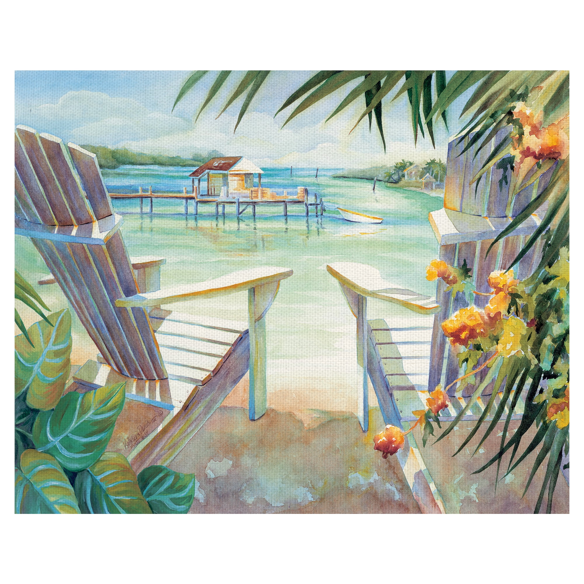 Masterpiece Art Gallery Lazy Beach Daze I by Kathleen Denis Canvas Art Print 22" x 28"