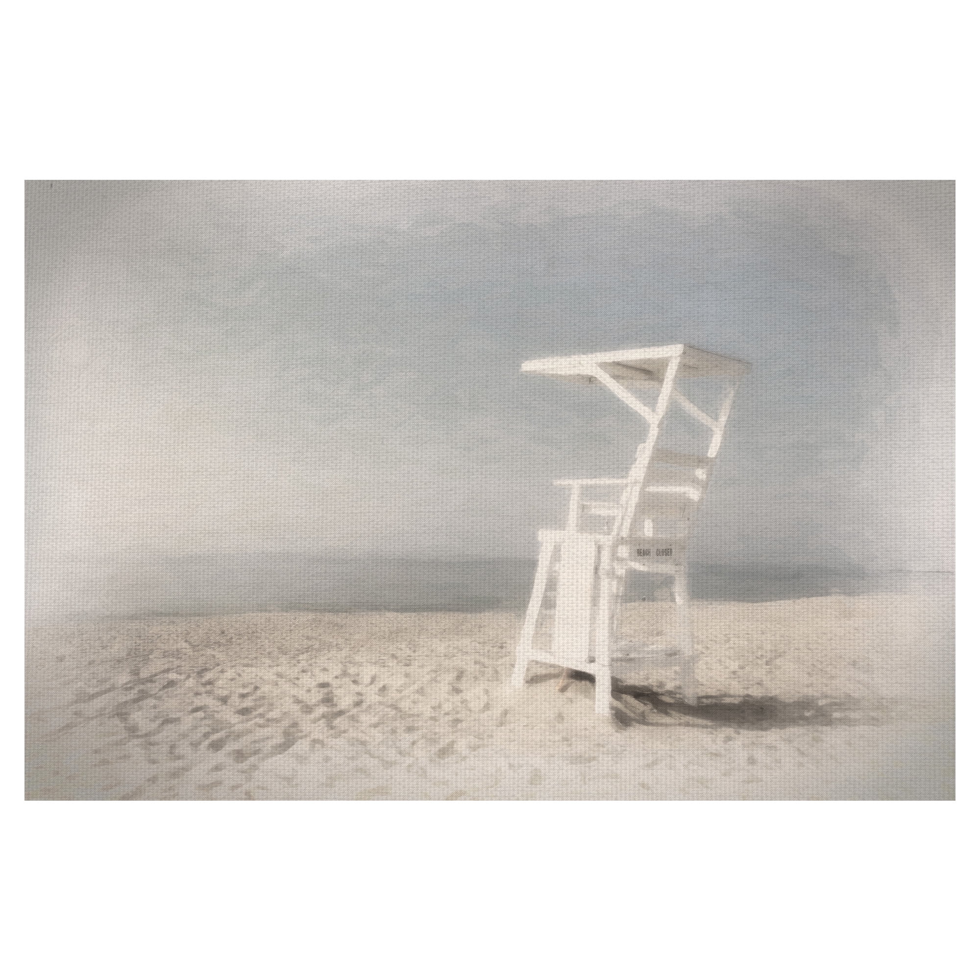 Masterpiece Art Gallery Lifeguard Chair Hazy Morning by Graff-tee Studio Canvas Art Print 24" x 36"