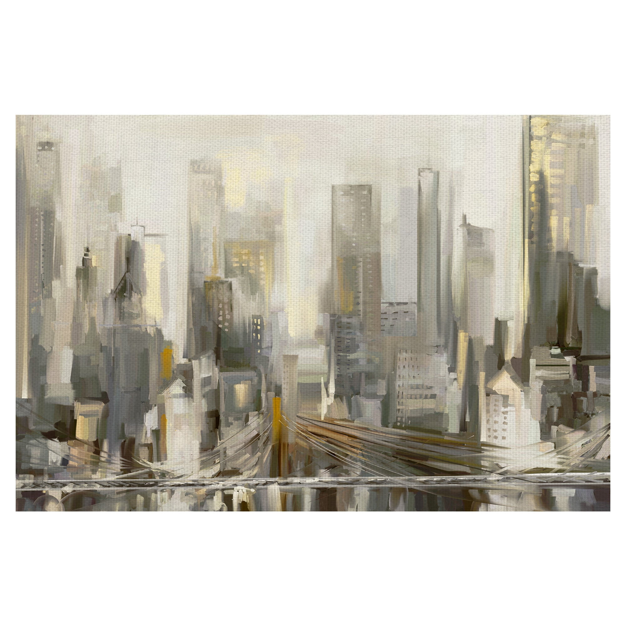 Masterpiece Art Gallery Lights New York City By Studio Arts Canvas Art Print 24" x 36"